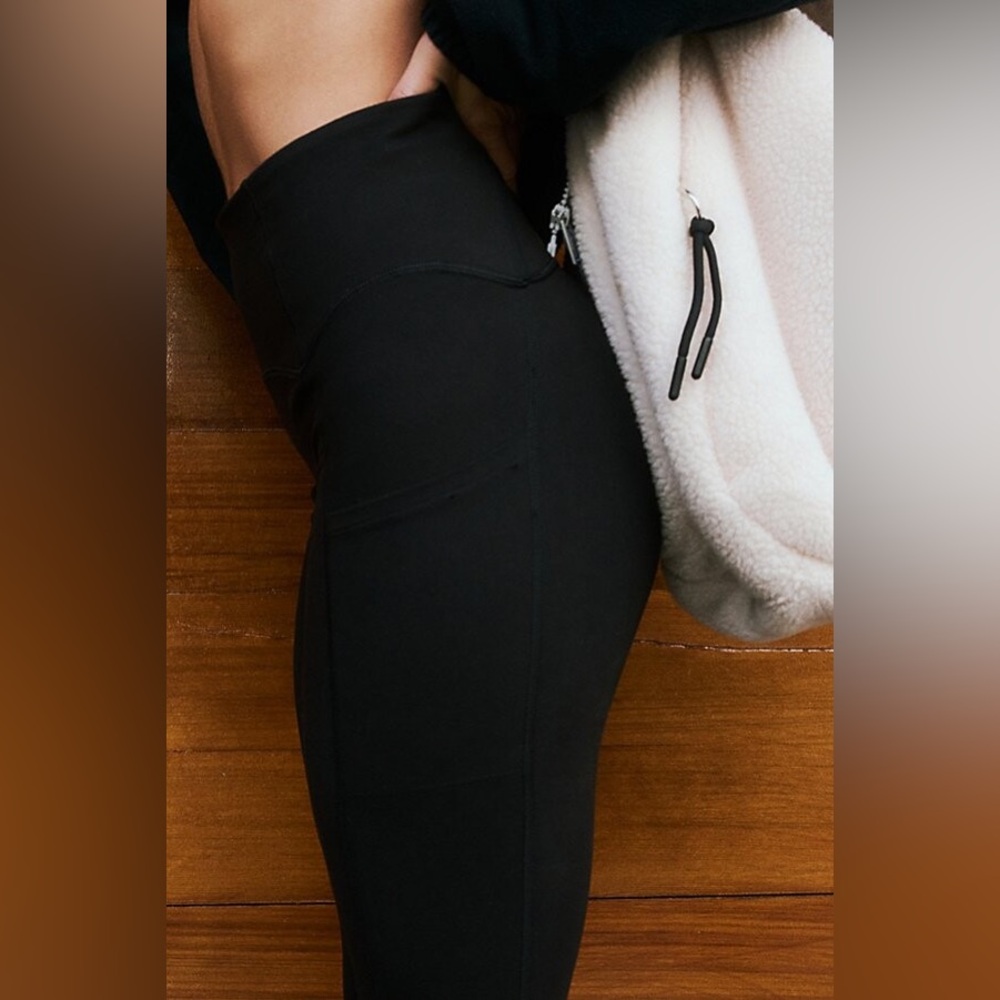 Free People Sock It To Me Black High Waisted Legging - Picture 3 of 8